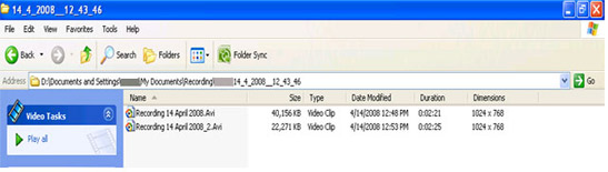 View Created Recordings