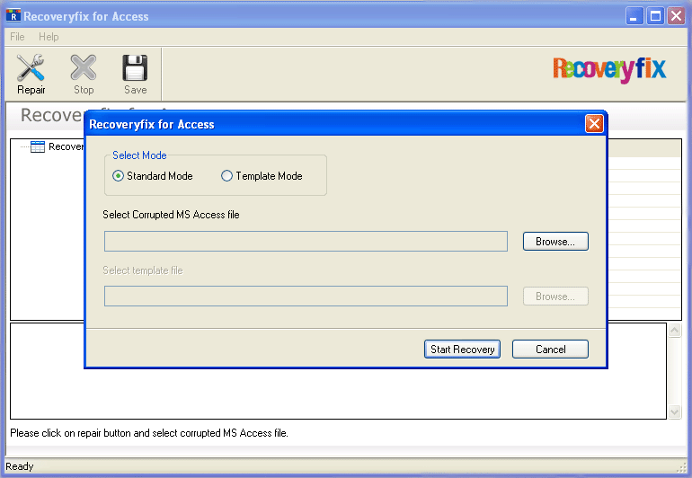 Recoveryfix for Access 11.09