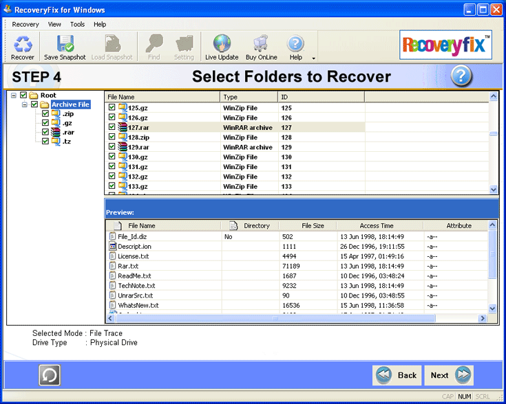 Screenshot of Data Recovery Software ver 11.01