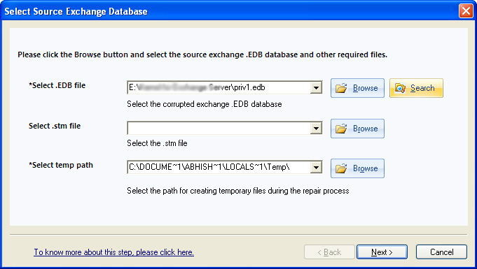 RecoveryFix for Exchange Server Recovery