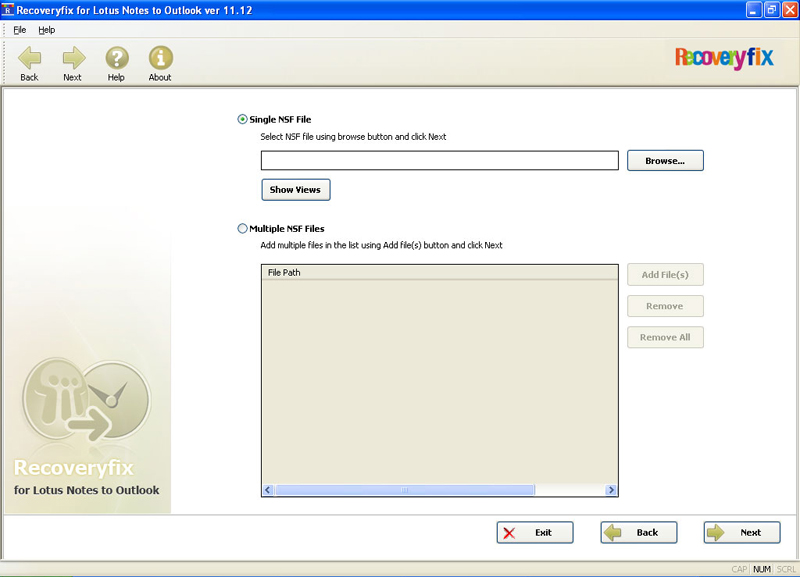 Recoveryfix for Lotus Notes to Outlook 11.12