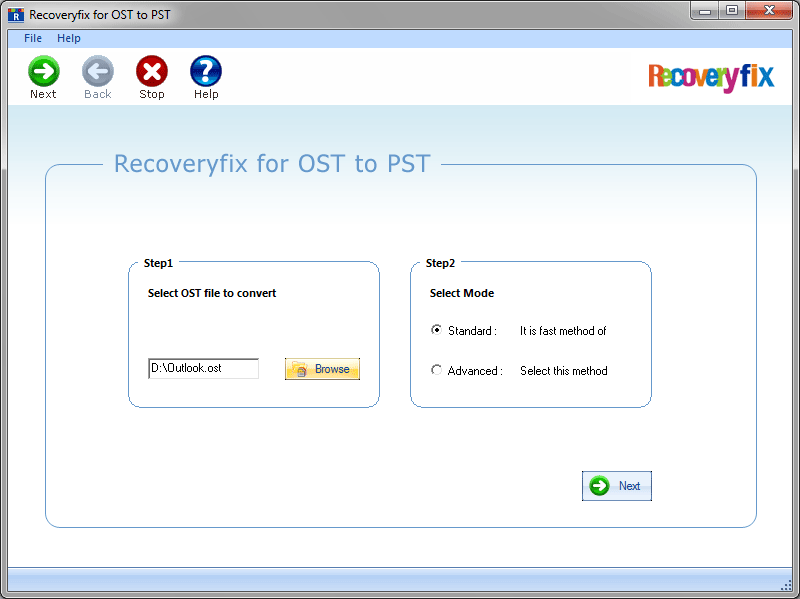 Recoveryfix for OST to PST 18.4
