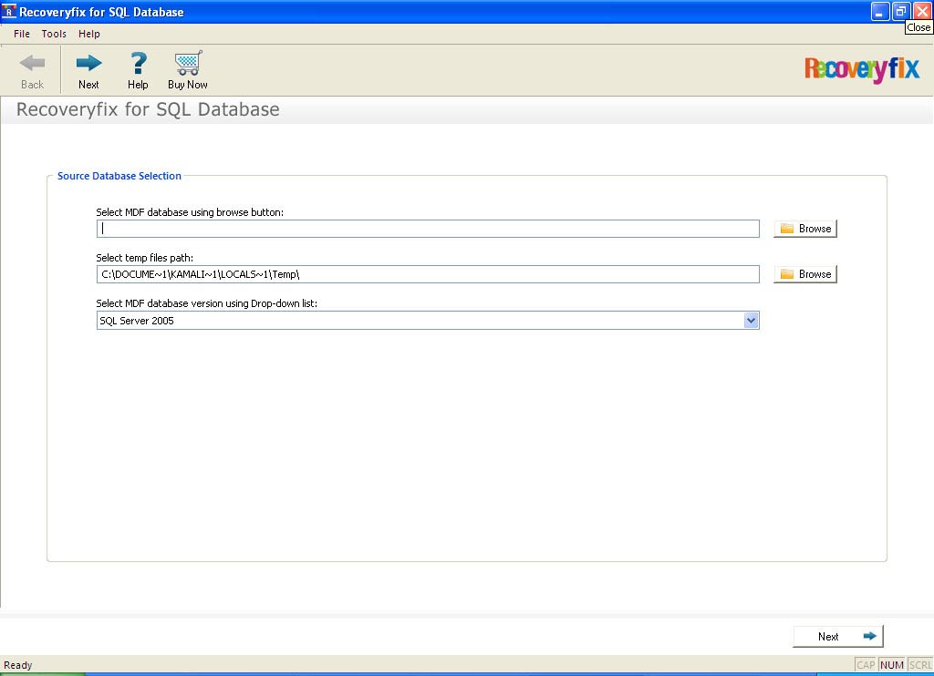 RecoveryFIX for SQL Database Recovery 12.03
