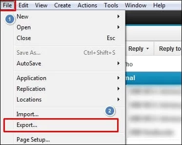 Choose Export