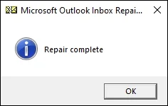 Click OK to finish