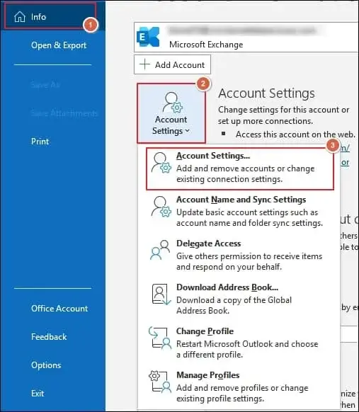 Launch the Outlook application