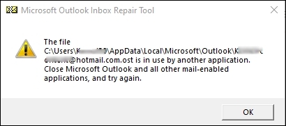Outlook Inbox Repair Tool Not Responding