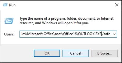  Access Outlook in safe mode