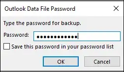 Enter the password again to proceed