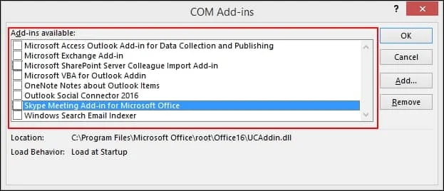 restart the Outlook application