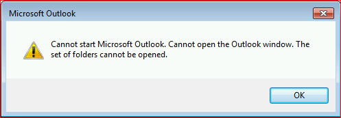 Cannot start Microsoft Outlookh