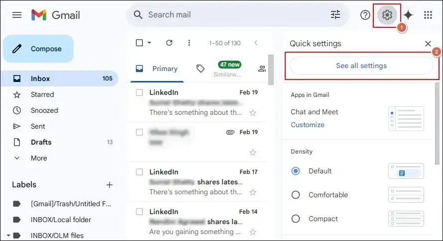 click on Settings icon and see all setting option