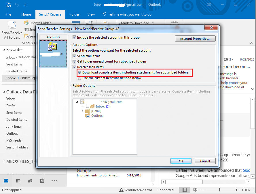 Select Download complete item