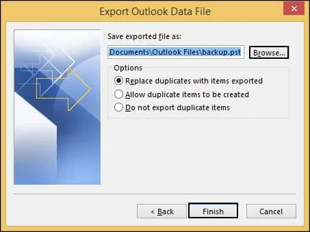 Click on Finish to complete the process