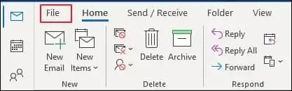 Launch the Outlook application