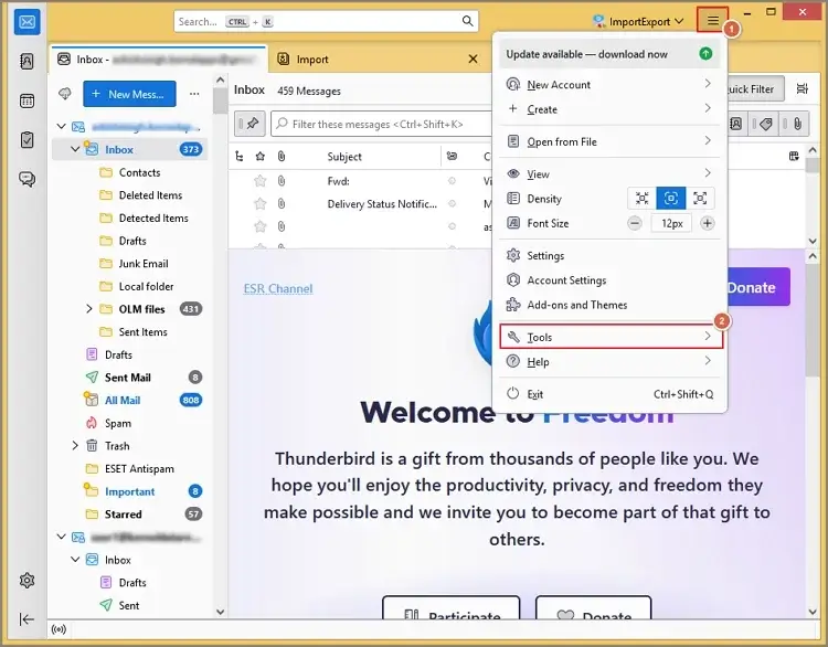 Go to the top right corner and select the Tools option