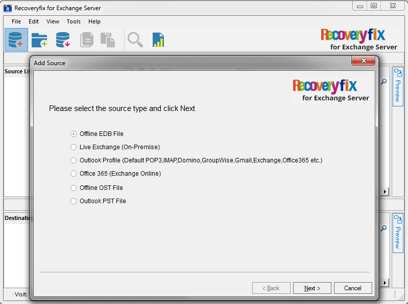 add EDB file as source