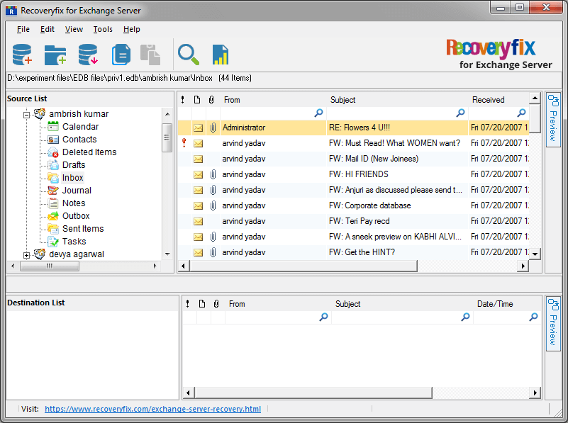 check all its mailboxes and view their content
