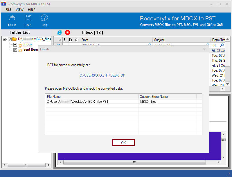 following message is displayed