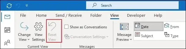 Click on Reset View option