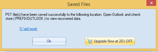 The saved file(s) can be accessed