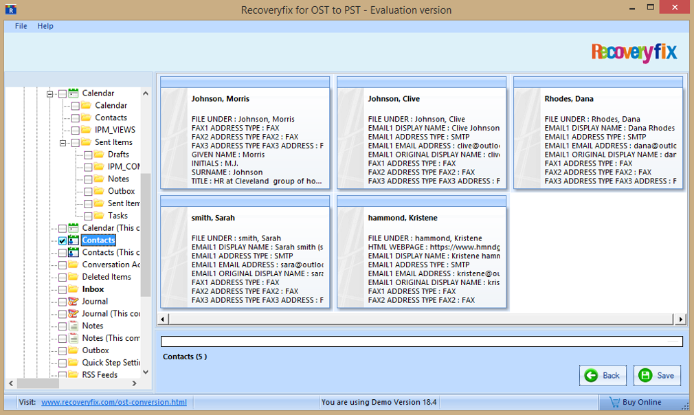 Select as many files that you would like to retrieve, then hit Save.