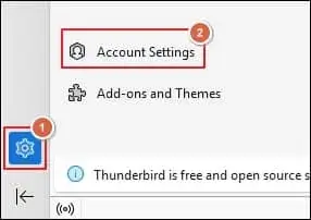 Click on Account Settings under the Settings