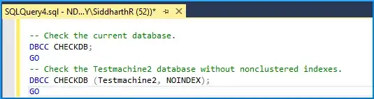 DBCC CHECKDB
