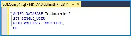 Set the database to the single-user mode