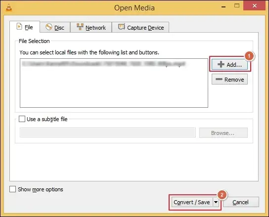 Add the video file and proceed to Convert and Save option