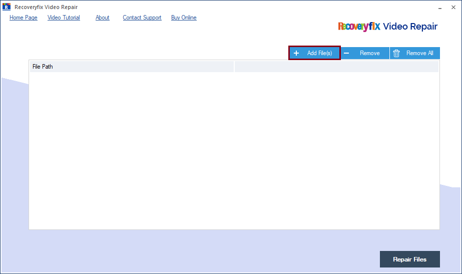 click on the Add File(s)