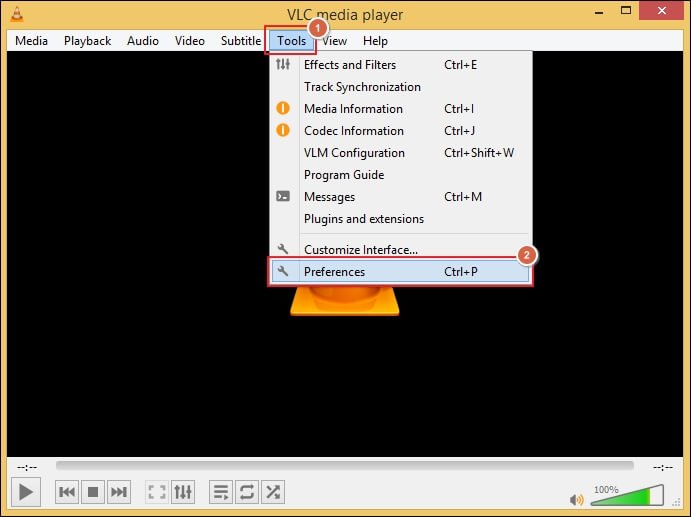 click on the Preferences tab
