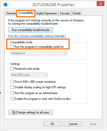 click OK to save this setting