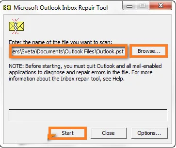 click on the Start option