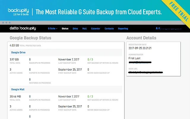 automated options to backup and restore data