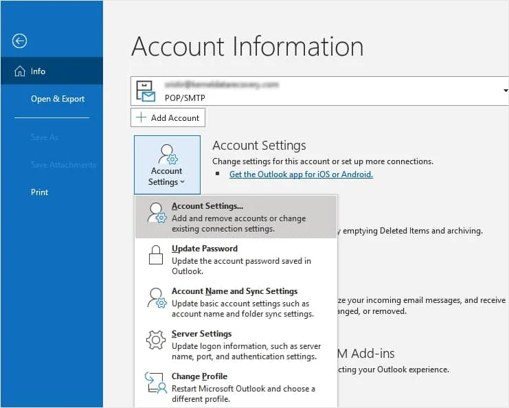 Accounts Settings