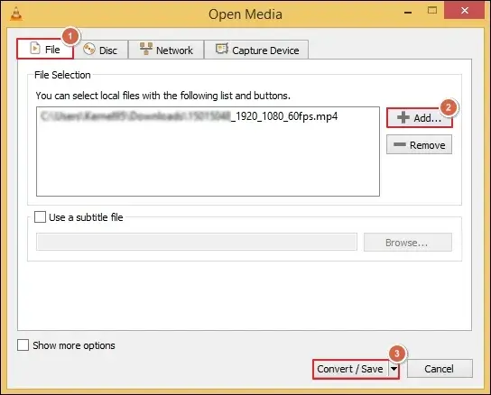 Add the video file and tap on Convert and Save
