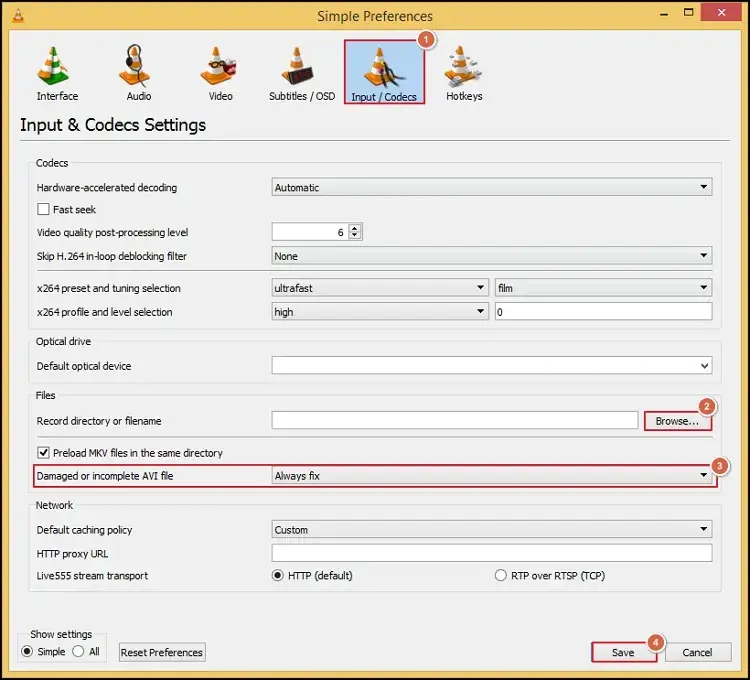 click on the Save option