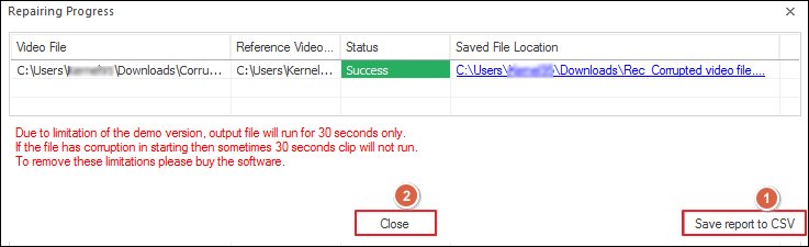 Saved File Location