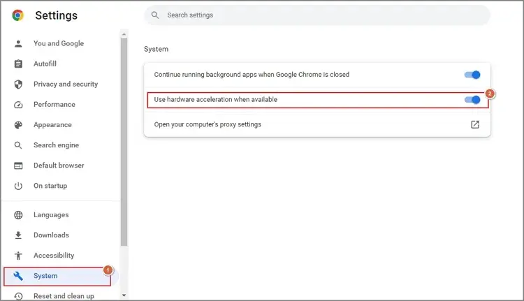 Use hardware acceleration when available option