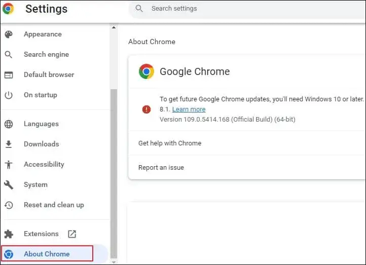 About Chrome