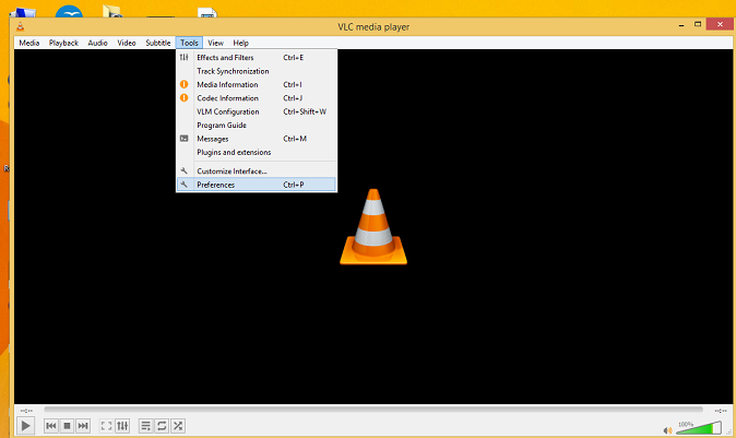 Open the VLC media player