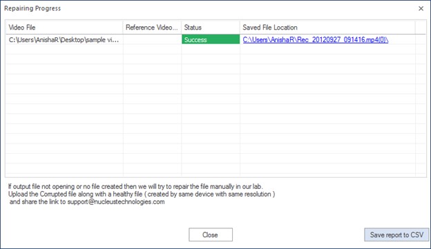 Save reports to CSV