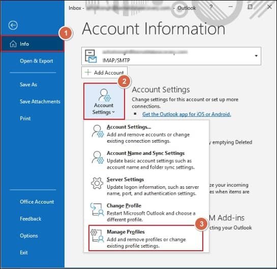 Manage Outlook Profiles