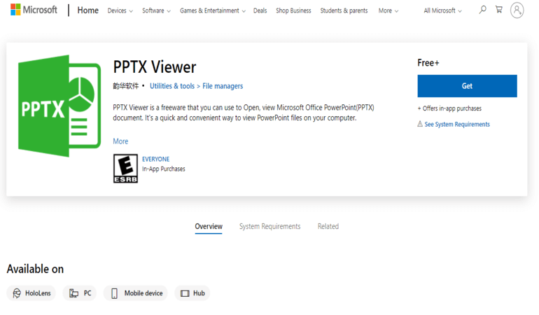 click on the Download button to download the free PowerPoint viewer