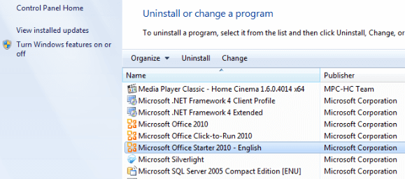 select Microsoft Office