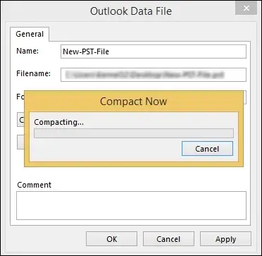 It will start compacting the file
