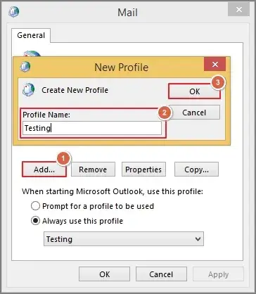 Select the Add option and hit OK