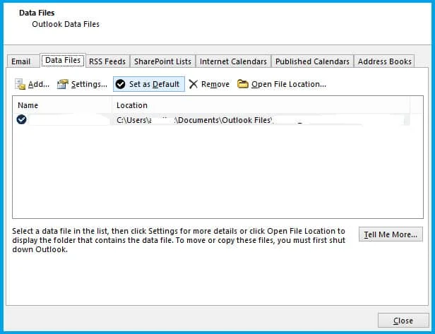 click on Set as default