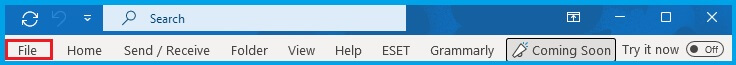 go to the File menu